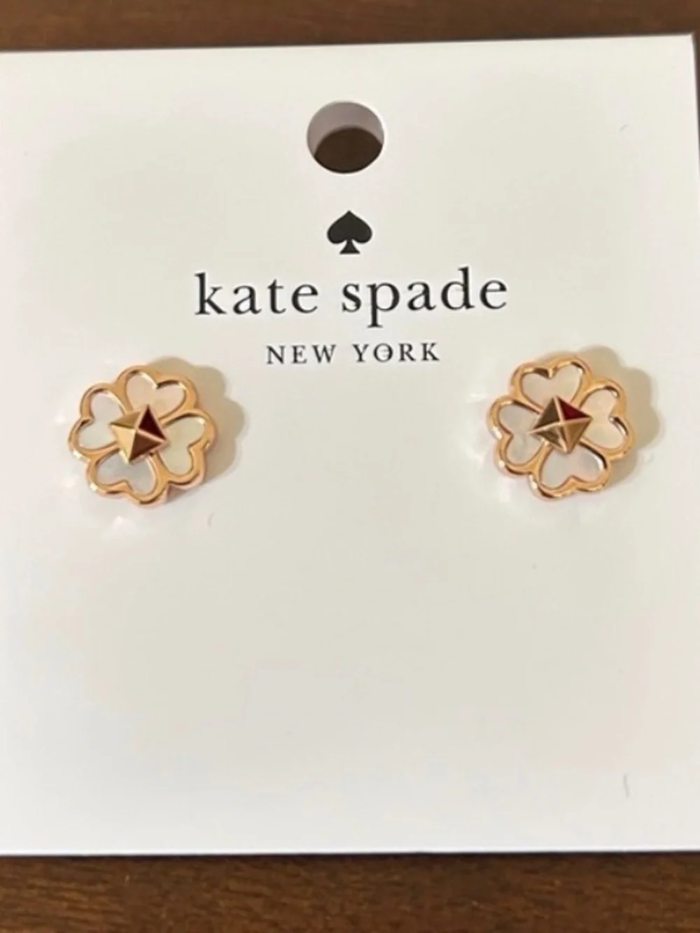 kate spade Rose Gold Flower Frame Stud Earrings